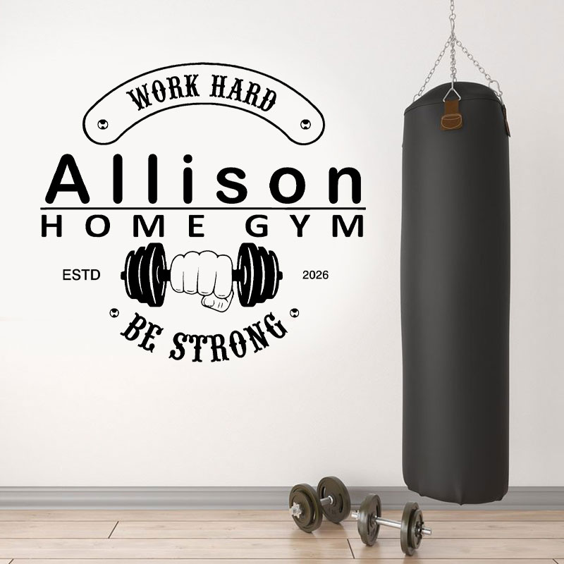 Home Gym Names - Calcomanía de Pared Personalizada con Nombre