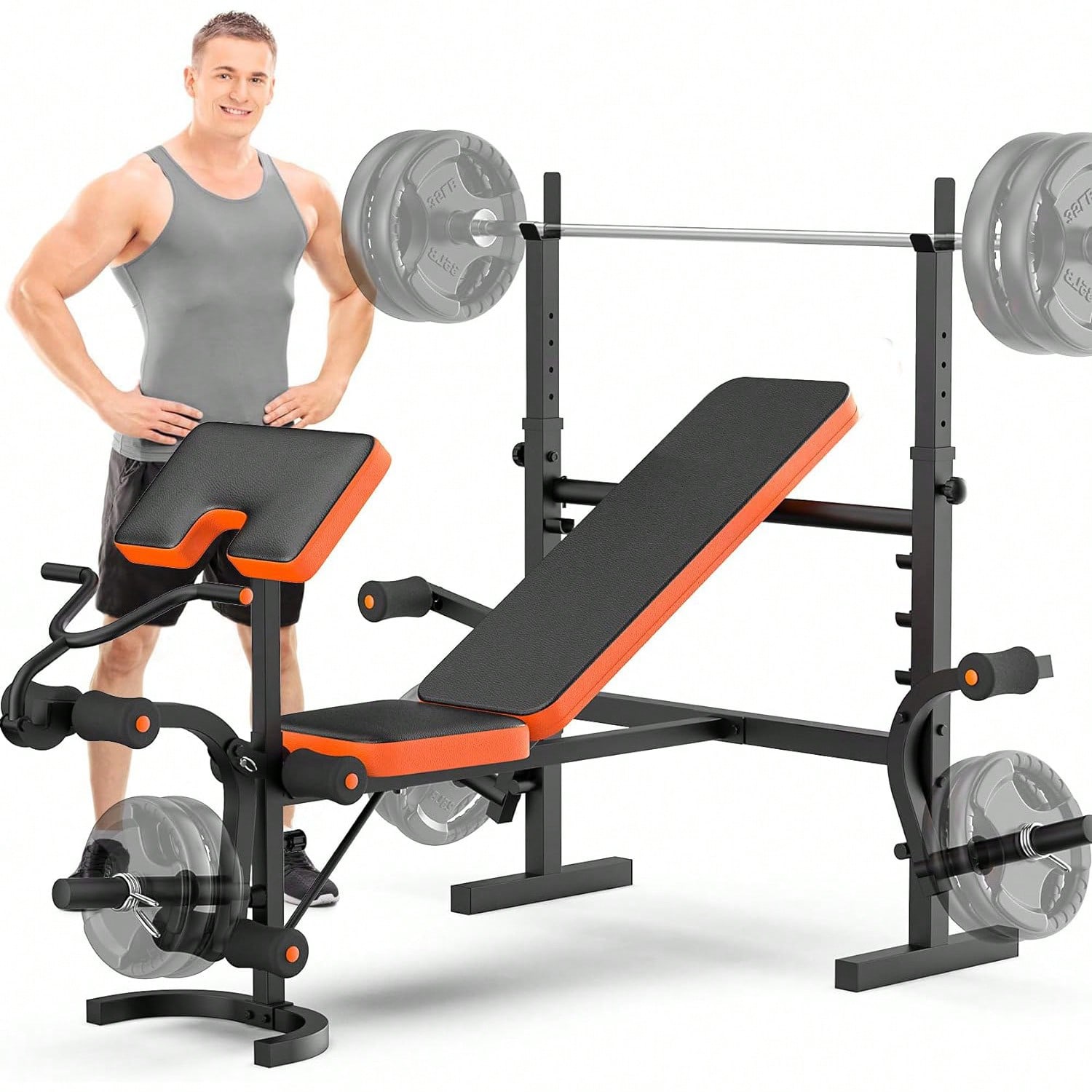 Home Gym Leg Extension - Banco de Pesas GIKPAL, Banco de