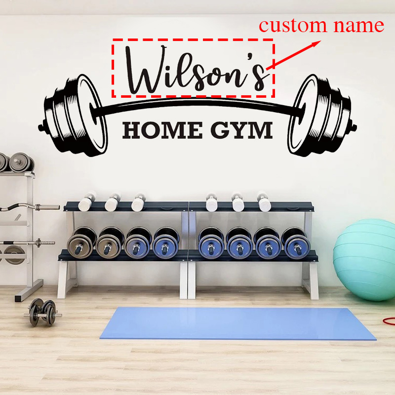 Home Gym Names - Calcomanía de pared personalizada con nombre