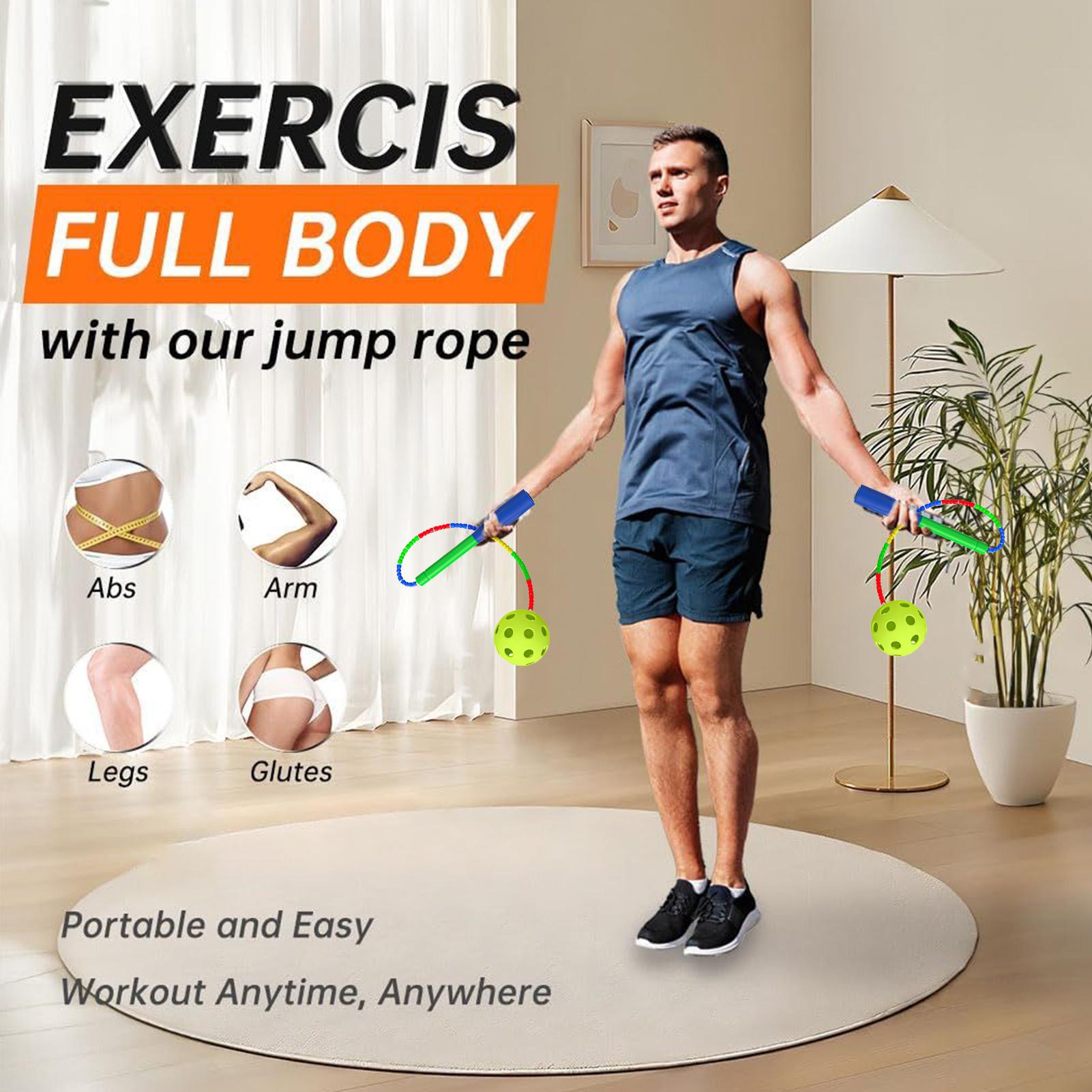 Home Gym Kids - Cuerda para saltar con pelota inalámbrica,