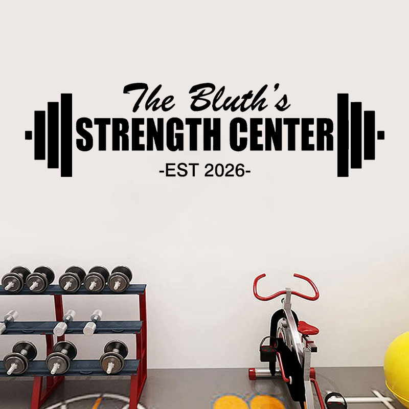 Home Gym Names - Calcomanía Personalizada con Nombre para Gimnasio