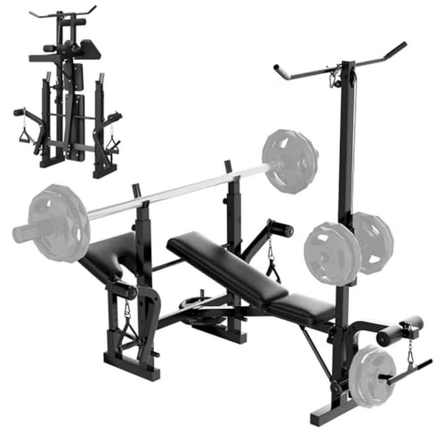 Home Gym Leg Extension - Set de Banco de Pesas para