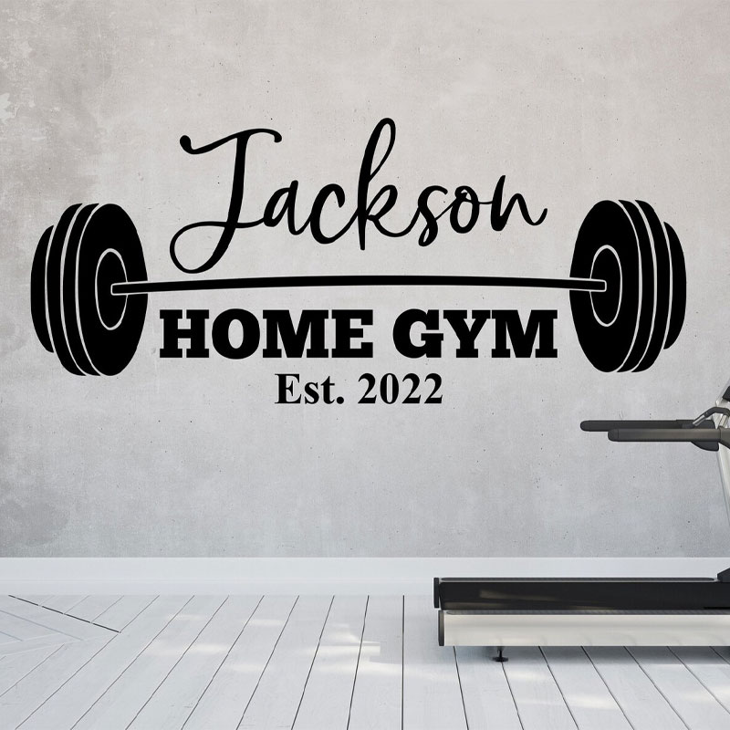 Home Gym Names - Calcomanía de Pared Personalizada con Nombre