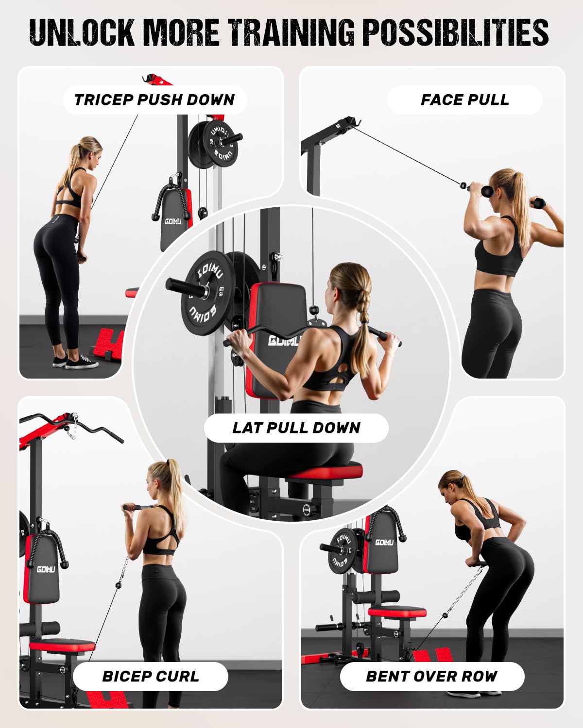 Máquina de Poleas 3 en 1 para  - Home Gym Custom reseña y precio