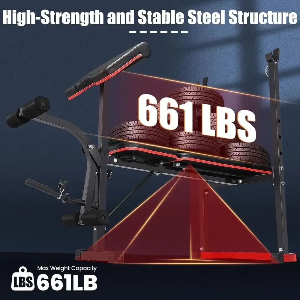 Banco de Pesas Ajustable 8 en  - Home Gym Leg Extension reseña y precio