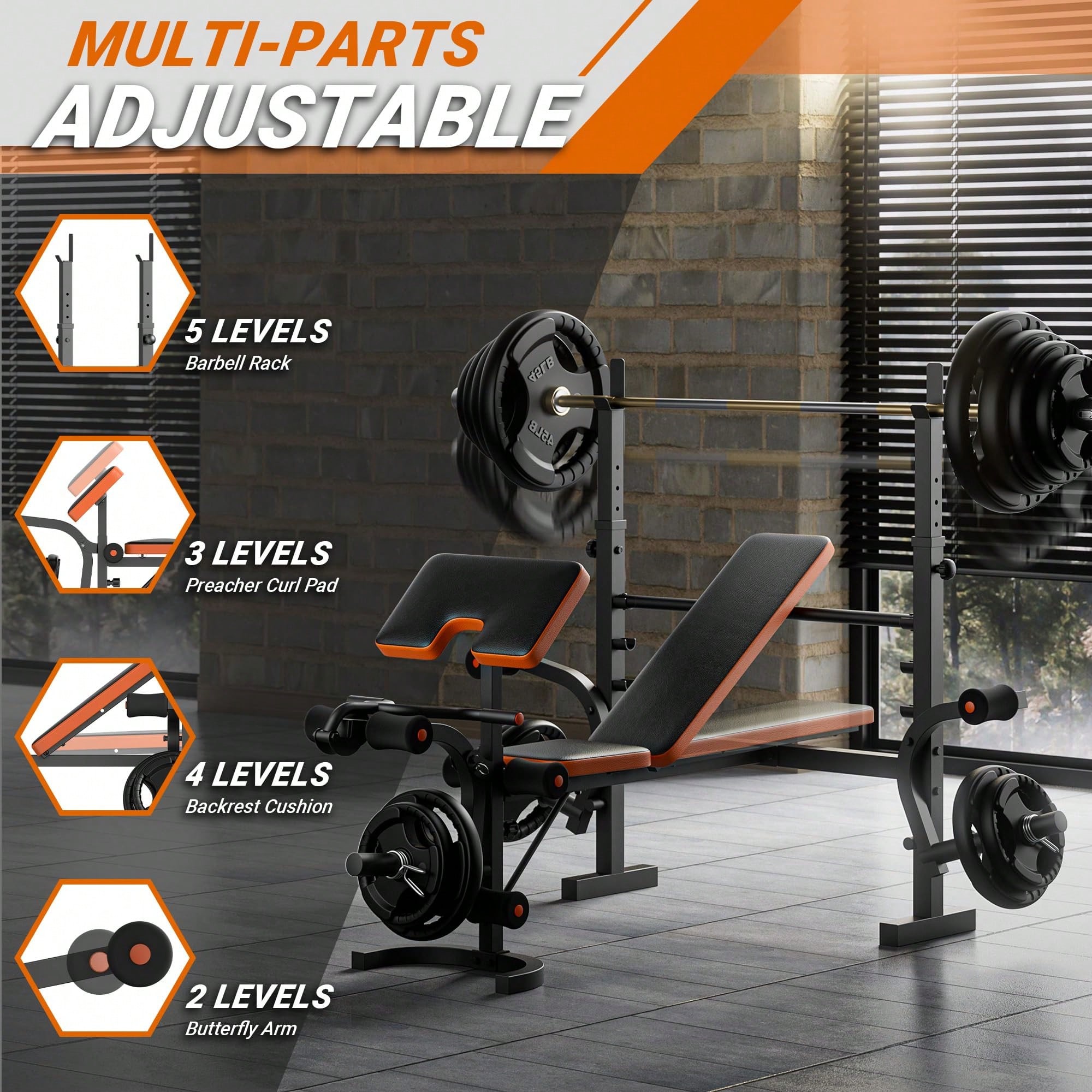 Banco de Pesas GIKPAL, Banco d - Home Gym Leg Extension reseña y precio