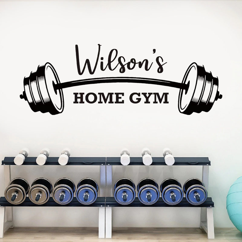 Calcomanía de pared personaliz - Home Gym Names reseña y precio