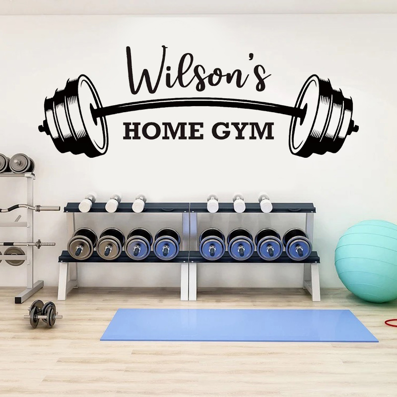 Calcomanía de pared personaliz - Home Gym Names reseña y precio