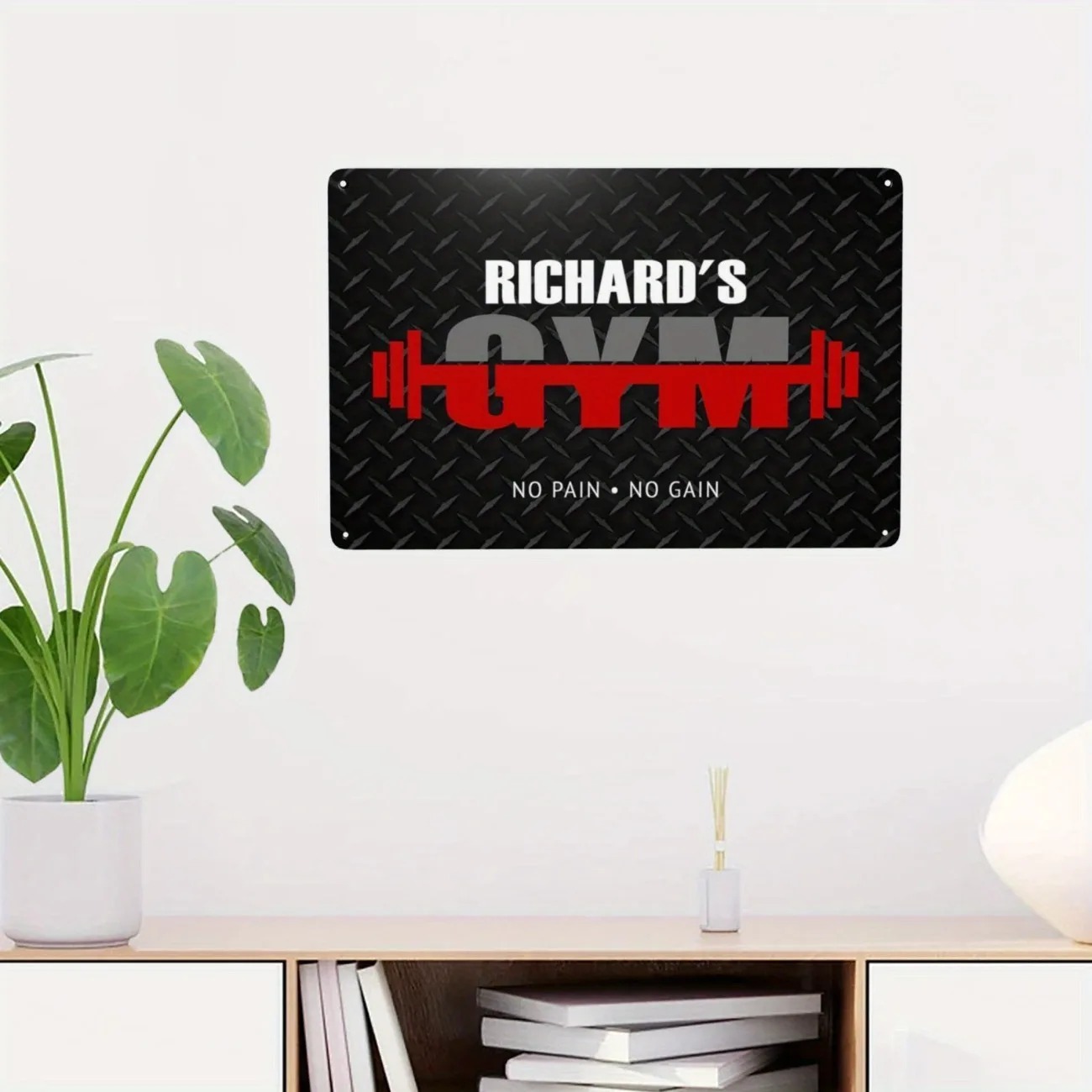 Letrero Metálico Personalizado - Home Gym Names reseña y precio