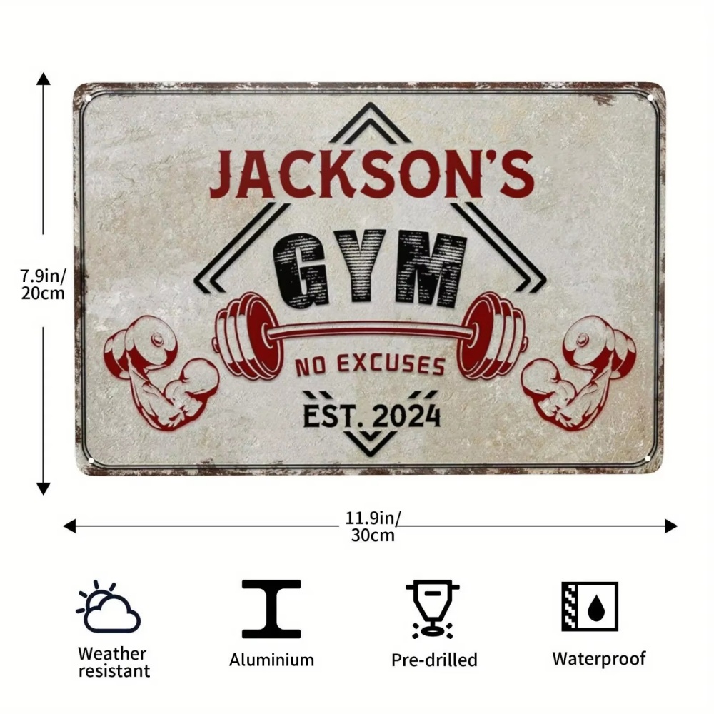 Letrero de Gimnasio Personaliz - Home Gym Names reseña y precio
