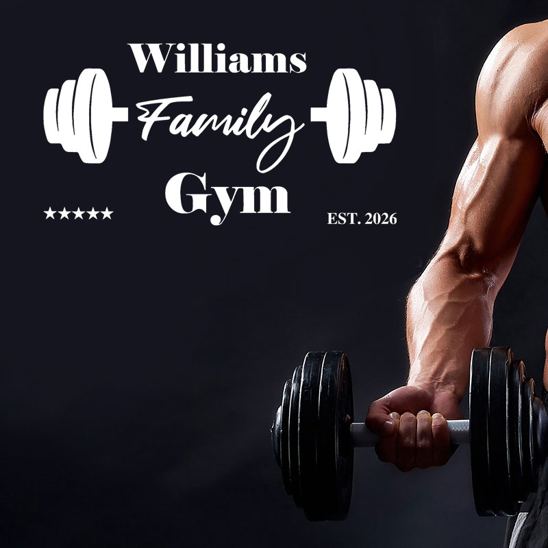 Calcomanía de Pared Personaliz - Home Gym Names reseña y precio